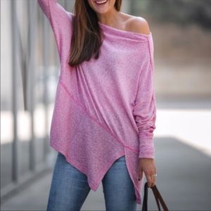 Free People London Town Purple Ribbed Thermal Sz M